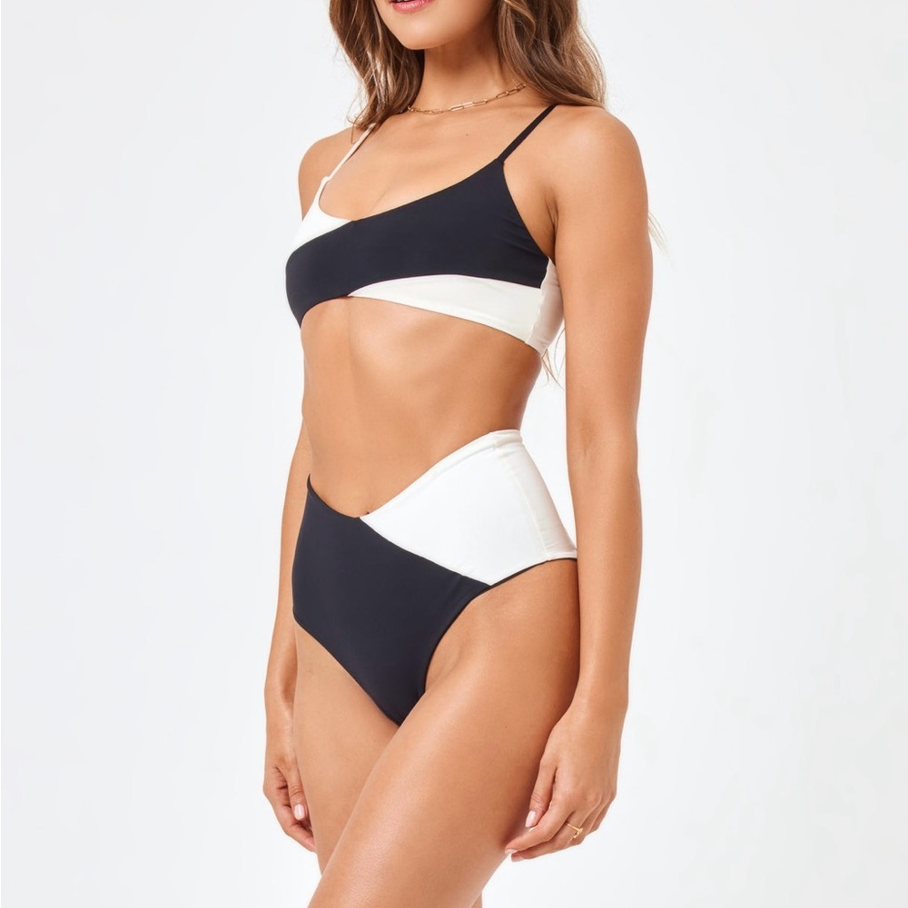 L*SPACE Color Block High Tide Bikini Bottom - Picture 4 of 8